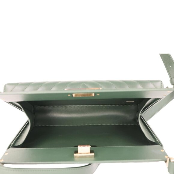 Chanel  Reissue Box Chevron Lambskin Leather Clutch Bag Green - Picture 11 of 13
